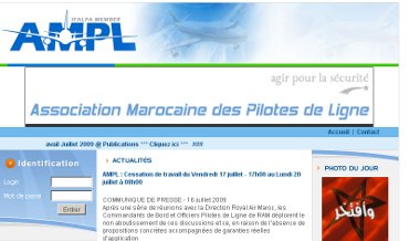Opnieuw staking piloten Royal Air Maroc