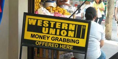 protestactie tegen hoge kosten Western Union