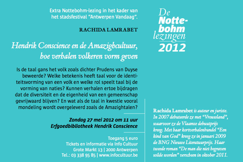 Amazigh schrijfster Rachida Lamrabet geeft lezing over de amazigh cultuur